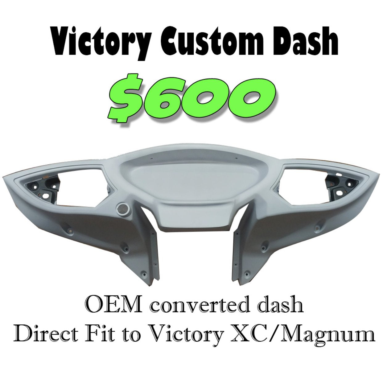 Victory Front Fairing - The "Cross Country" Custom Dash is Universal Fit for Direct OEM Replacement