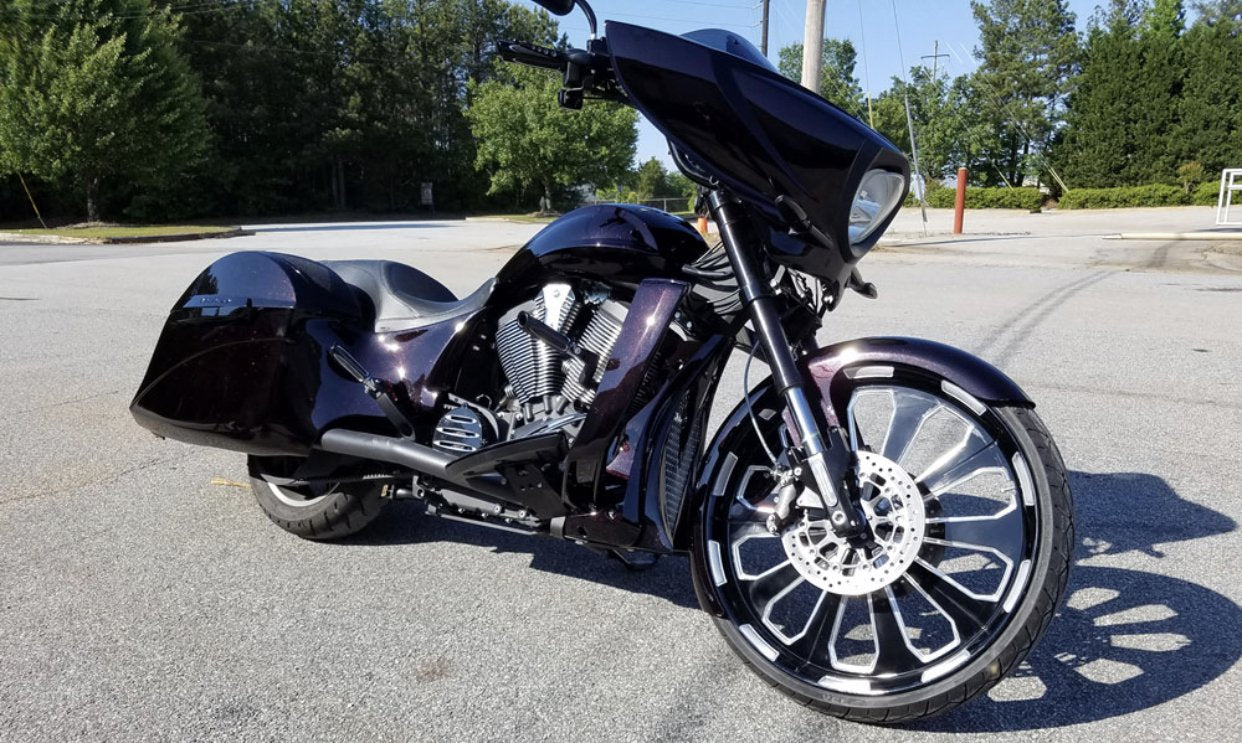 Victory Chin Spoiler - The "Diablo" Chin Spoiler fits All Custom Victory Touring Motorcycles