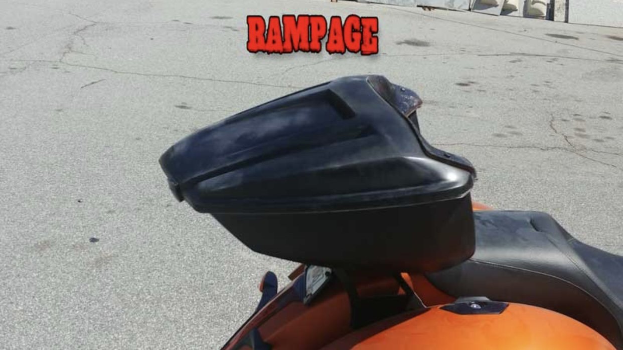 Motorcycle Trunk - The "Rampage" King Size Custom Trunk is Universal Fitment
