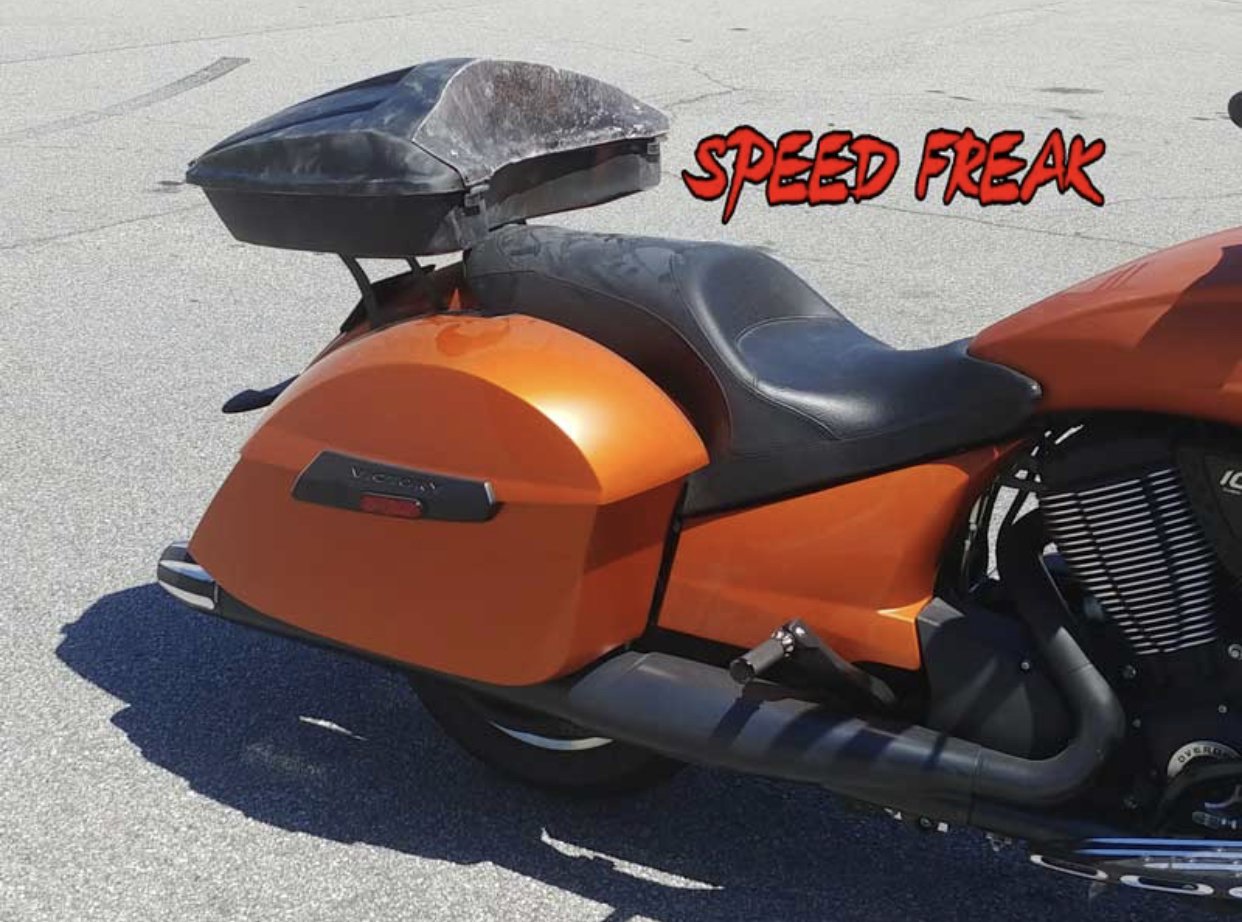 Motorcycle Trunk - The "Speed Freak" CHOPPED Custom Razr Trunk is Universal Fitment